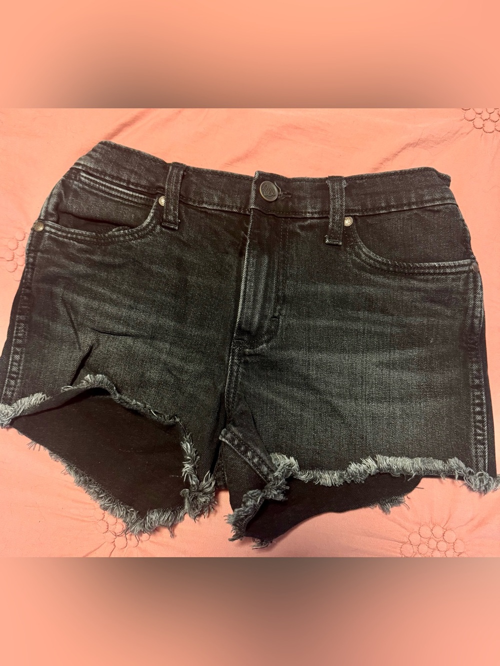 Wrangler Denim Frayed Hem Shorts